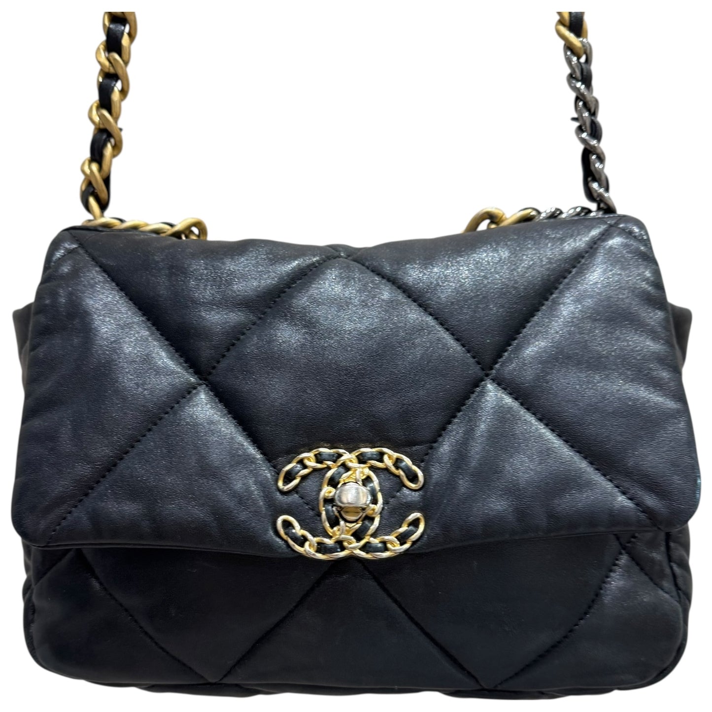 Chanel Black Quilted '19' Bag