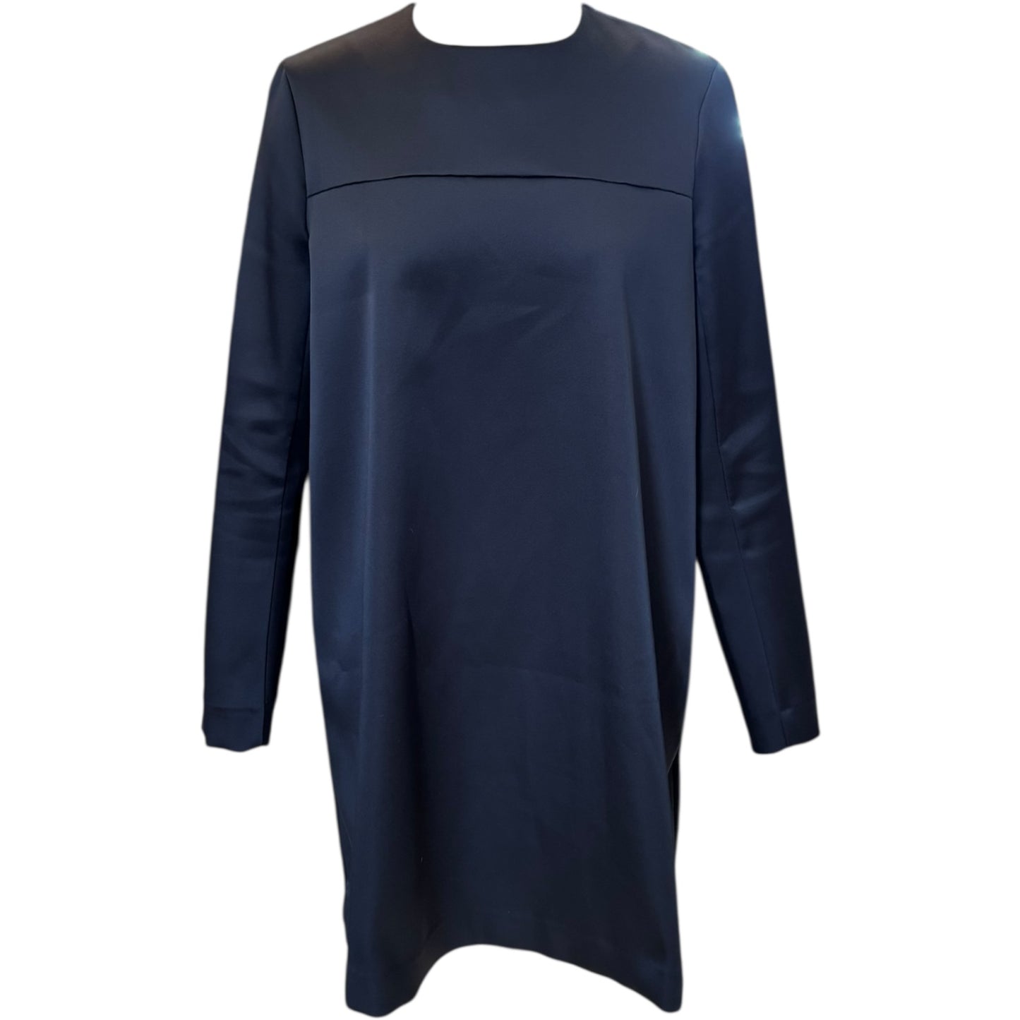 COS Navy A-Line Satin Dress - 8