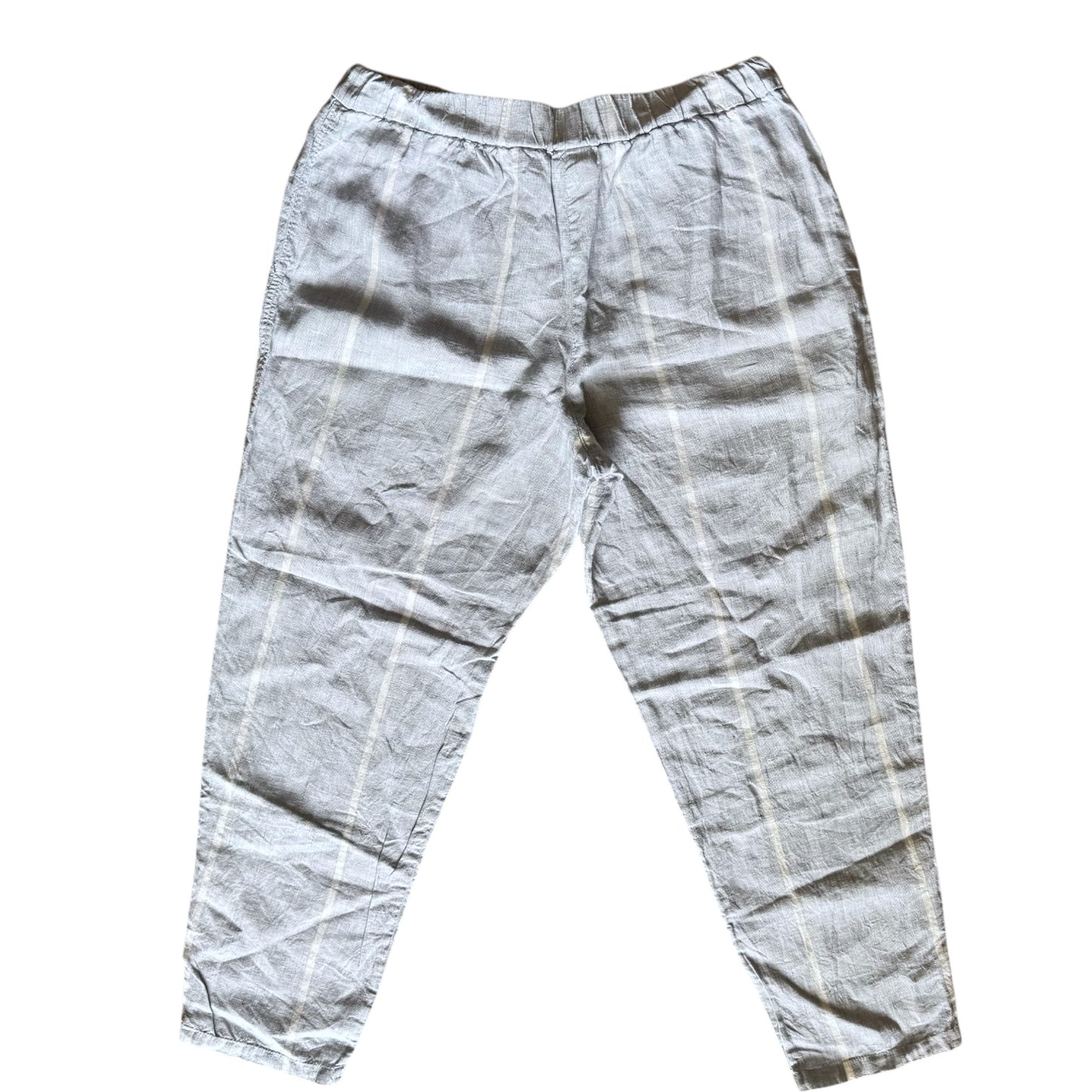 Oska Blue and White Stripe Linen Trousers - 12/14