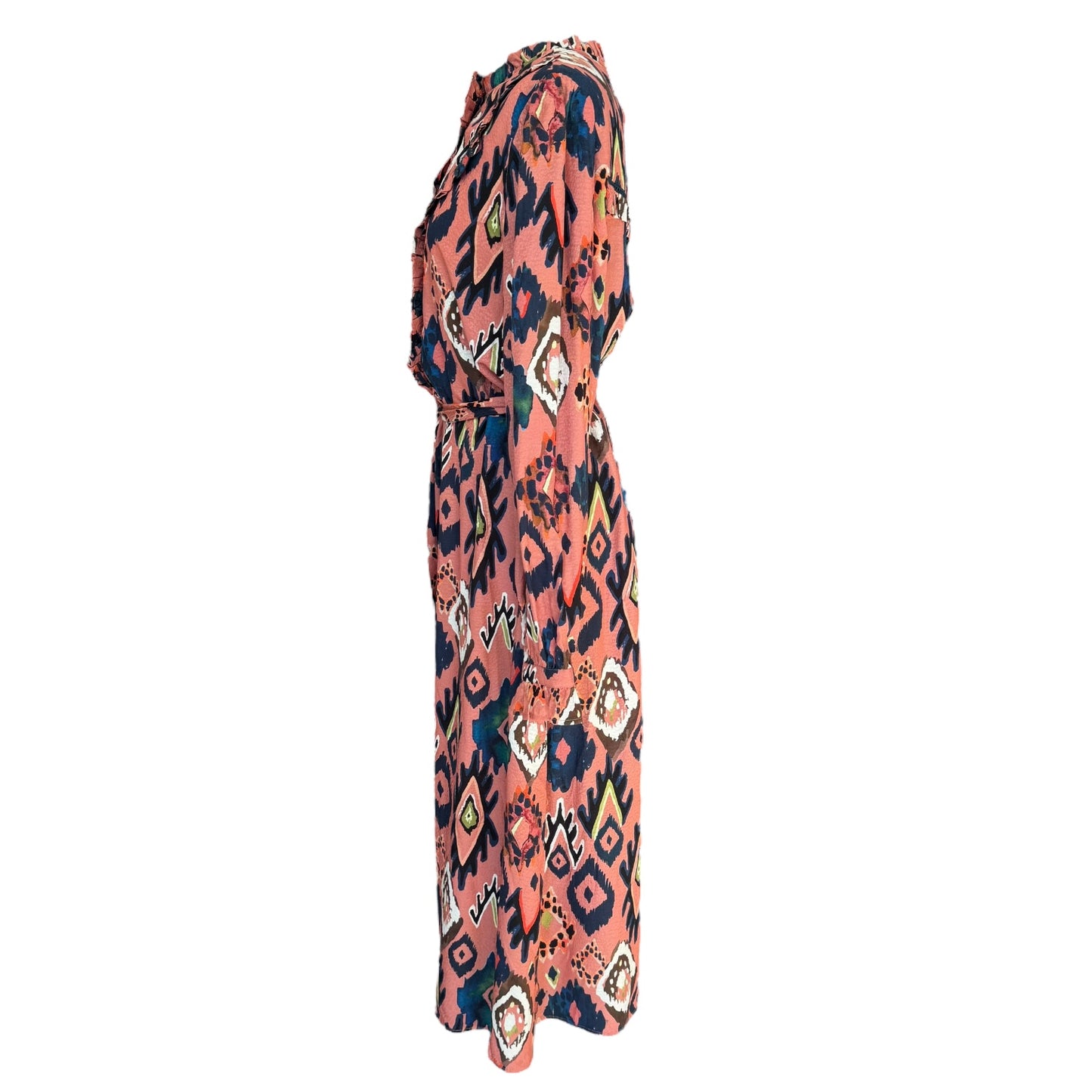 POM Amsterdam Terracotta Pattern Dress - 12