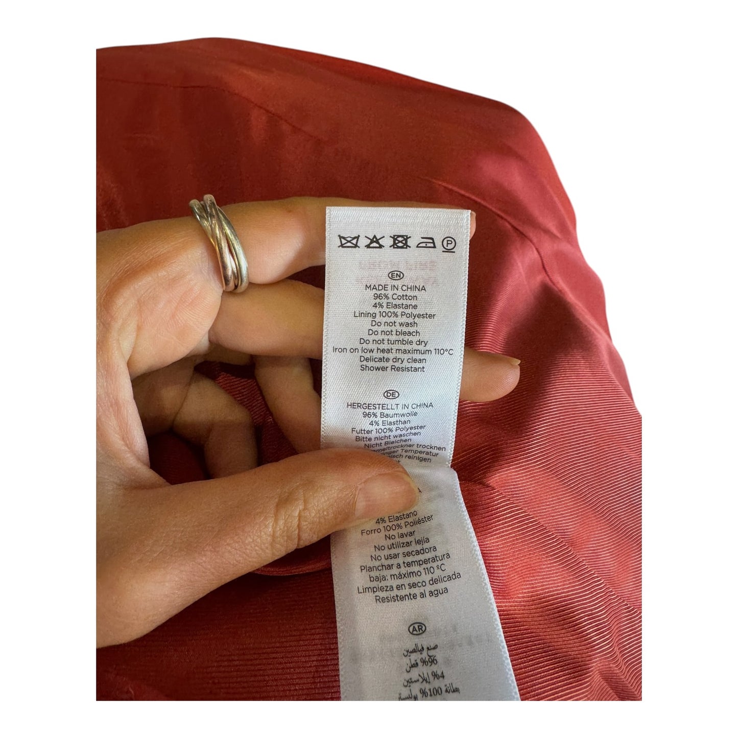 Hobbs Rust Orange Double Breasted Coat - 10