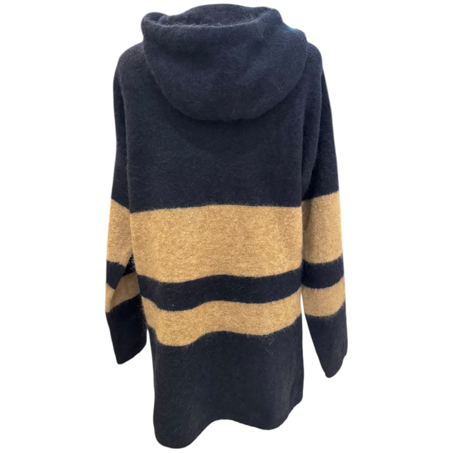 'S Max Mara Navy and Tan Mohair Hoodie - 12/14