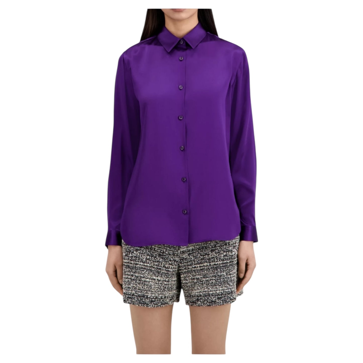 The Kooples Purple Silk Shirt - 10