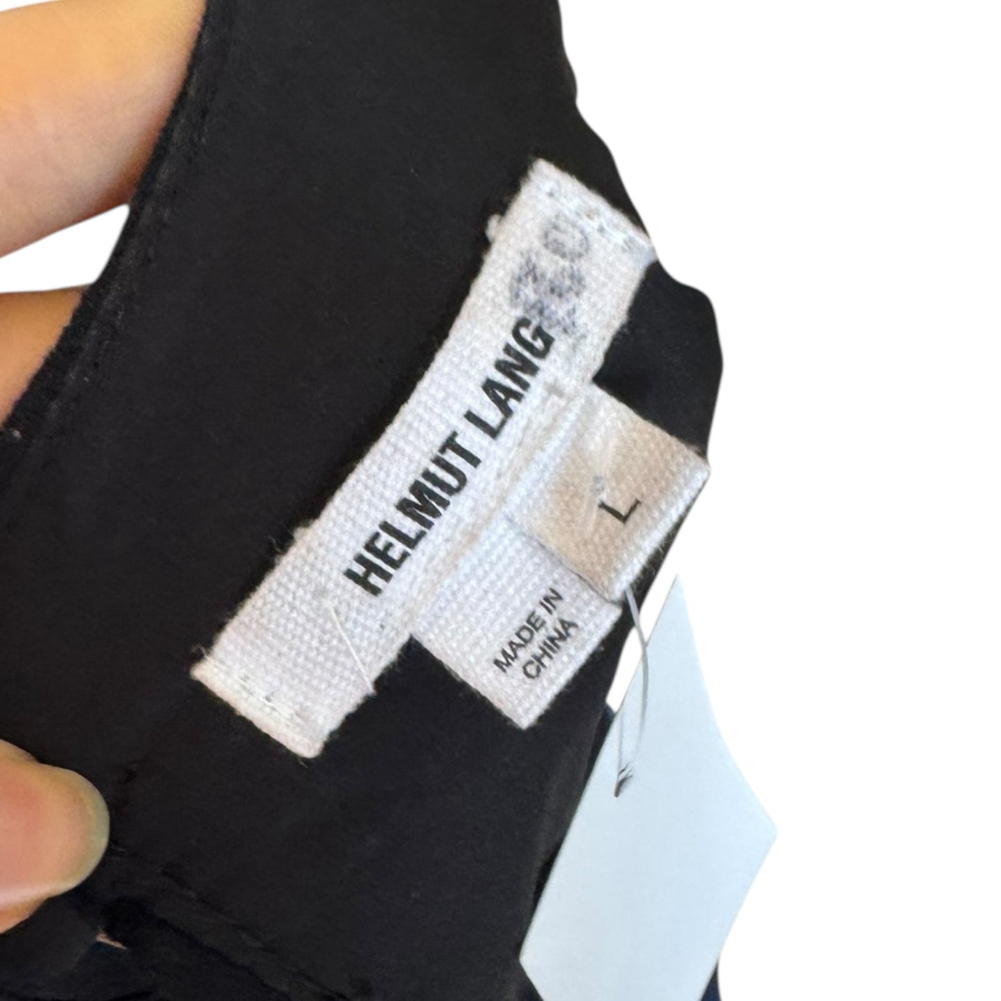 Helmut Lang Black and Blue Suede Top - 14