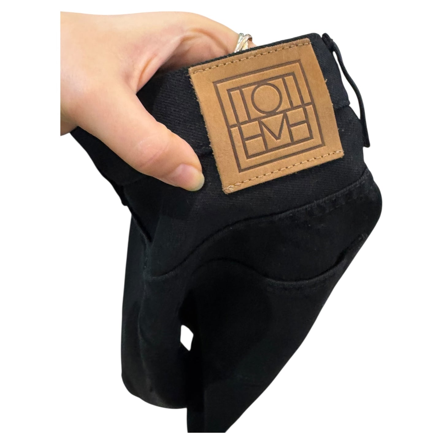 Toteme Black High Rise Straight Leg Jeans - 10/12