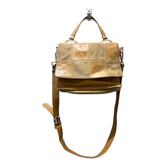 Riani Tan Leather and Suede Crossbody Bag