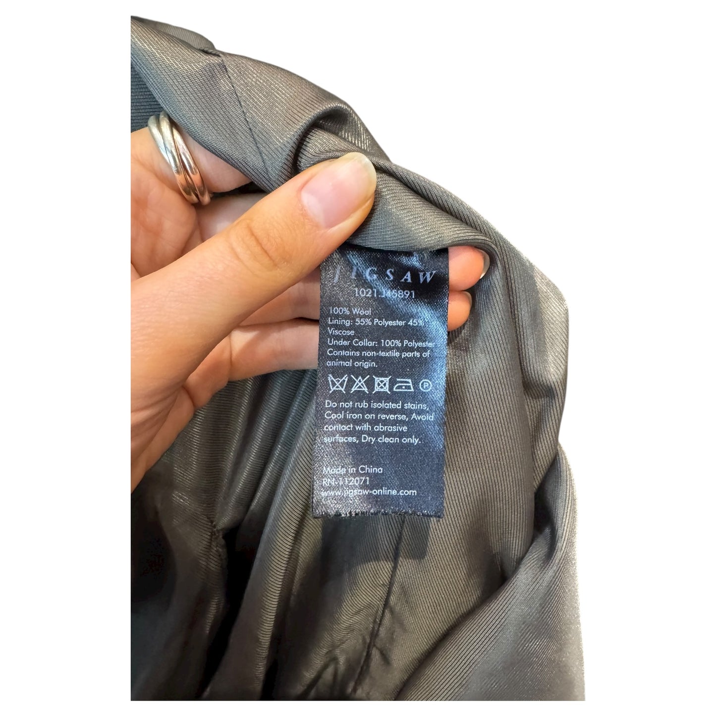 Jigsaw Khaki Wool Coat - 10