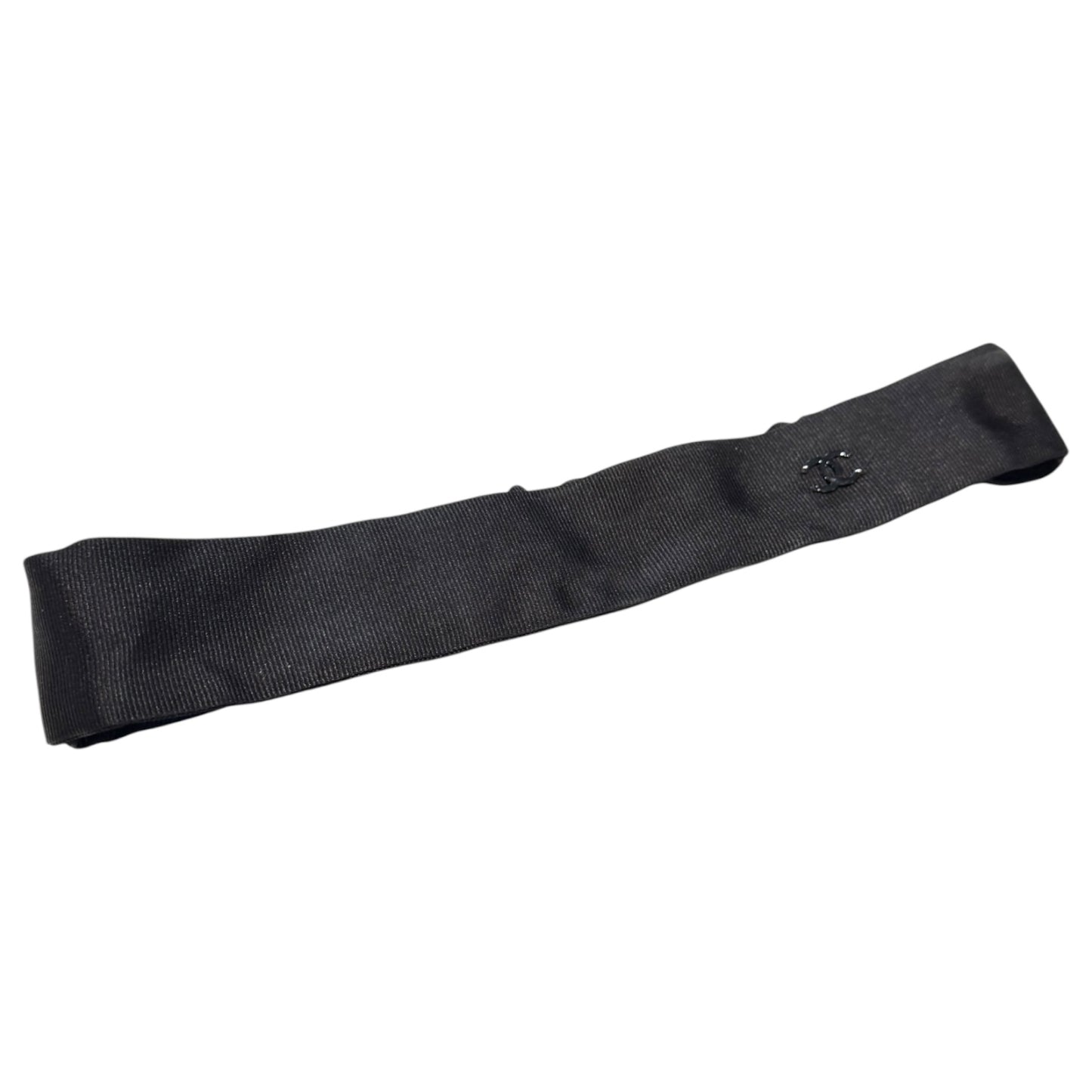 Chanel Black Silk Headband