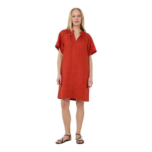 Jigsaw Smocked Pure Linen T-Shirt Dress - 16