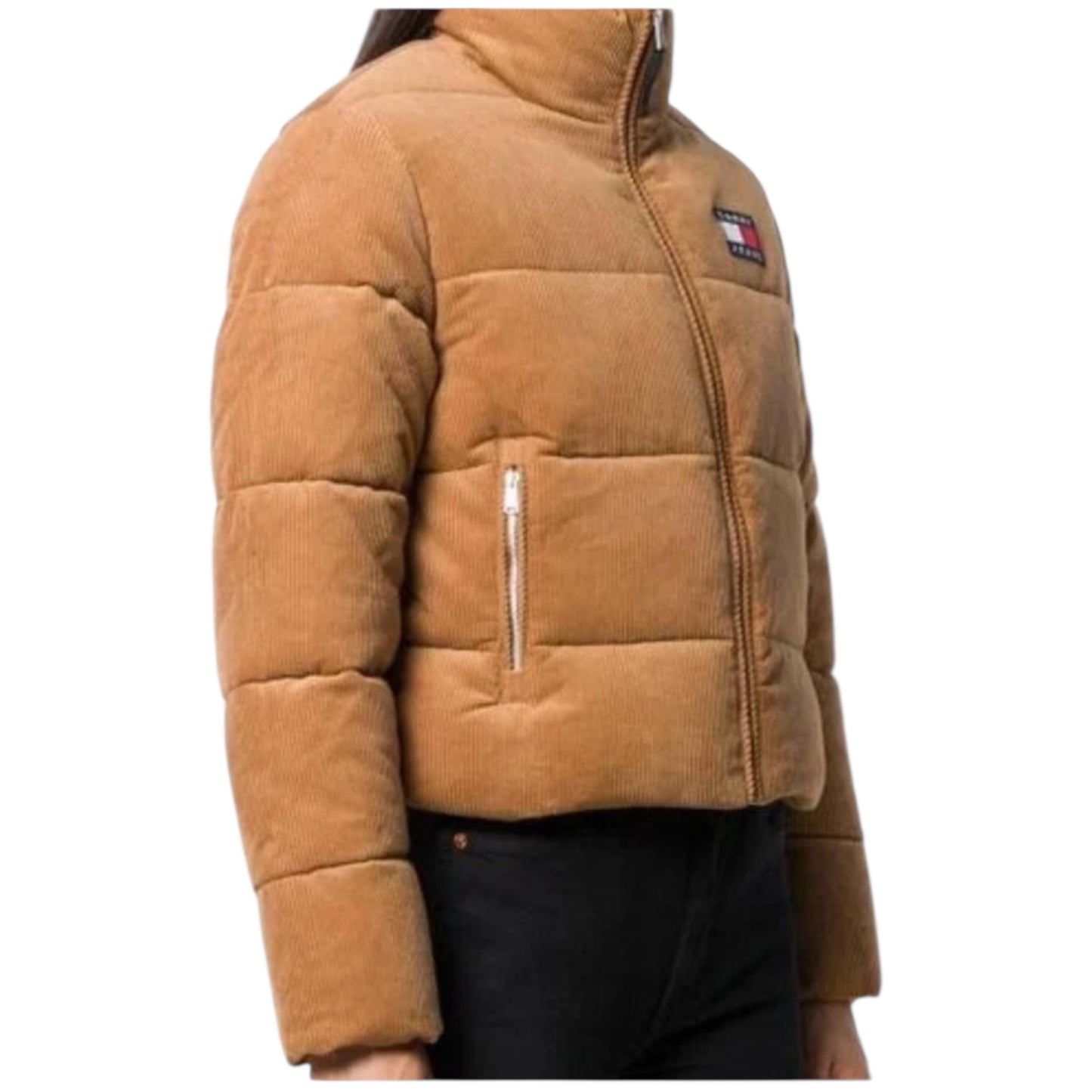 Tommy Jeans Camel Corduroy Puffer Jacket - 8/10