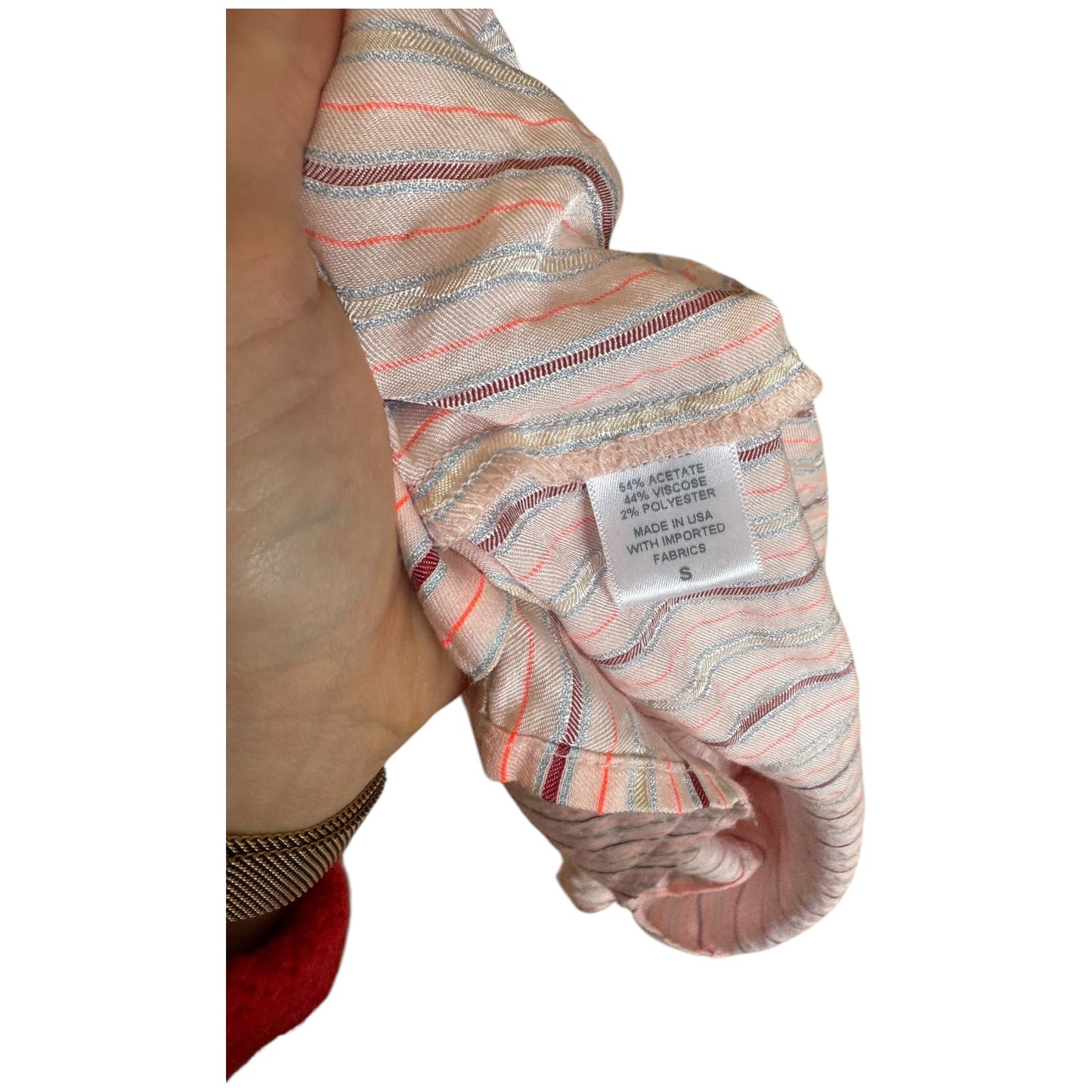 Xirena Peach and Neon Stripe Blouse - 12