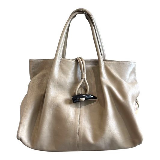 Burberry Horn Toggle Taupe Bag