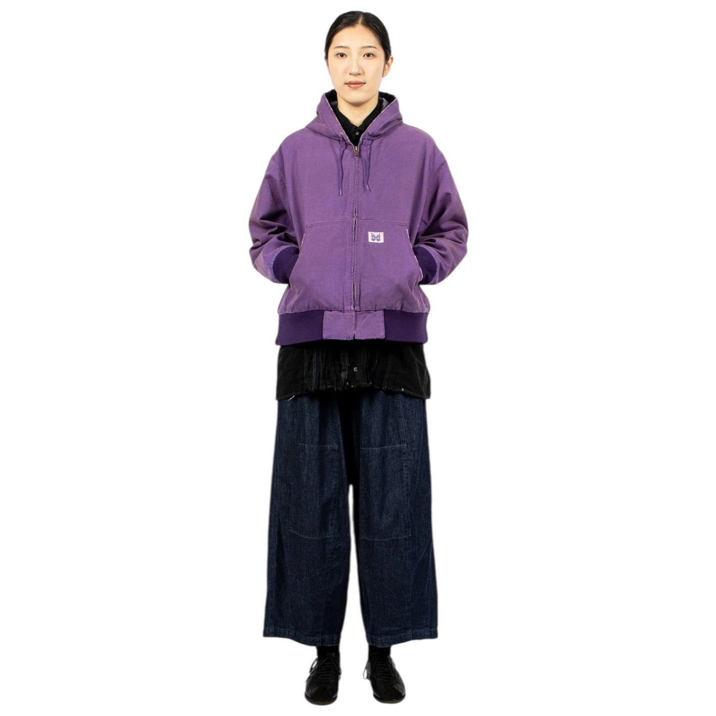 Needles Zip Work Hoody Purple - 10