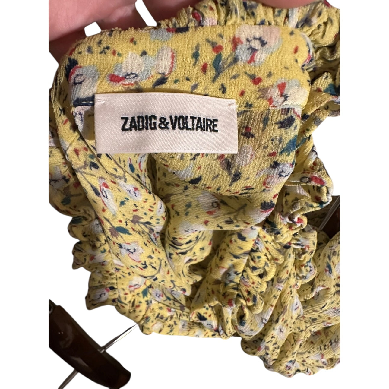 Zadig & Voltaire Yellow Floral Tiered Dress - Size 8/10