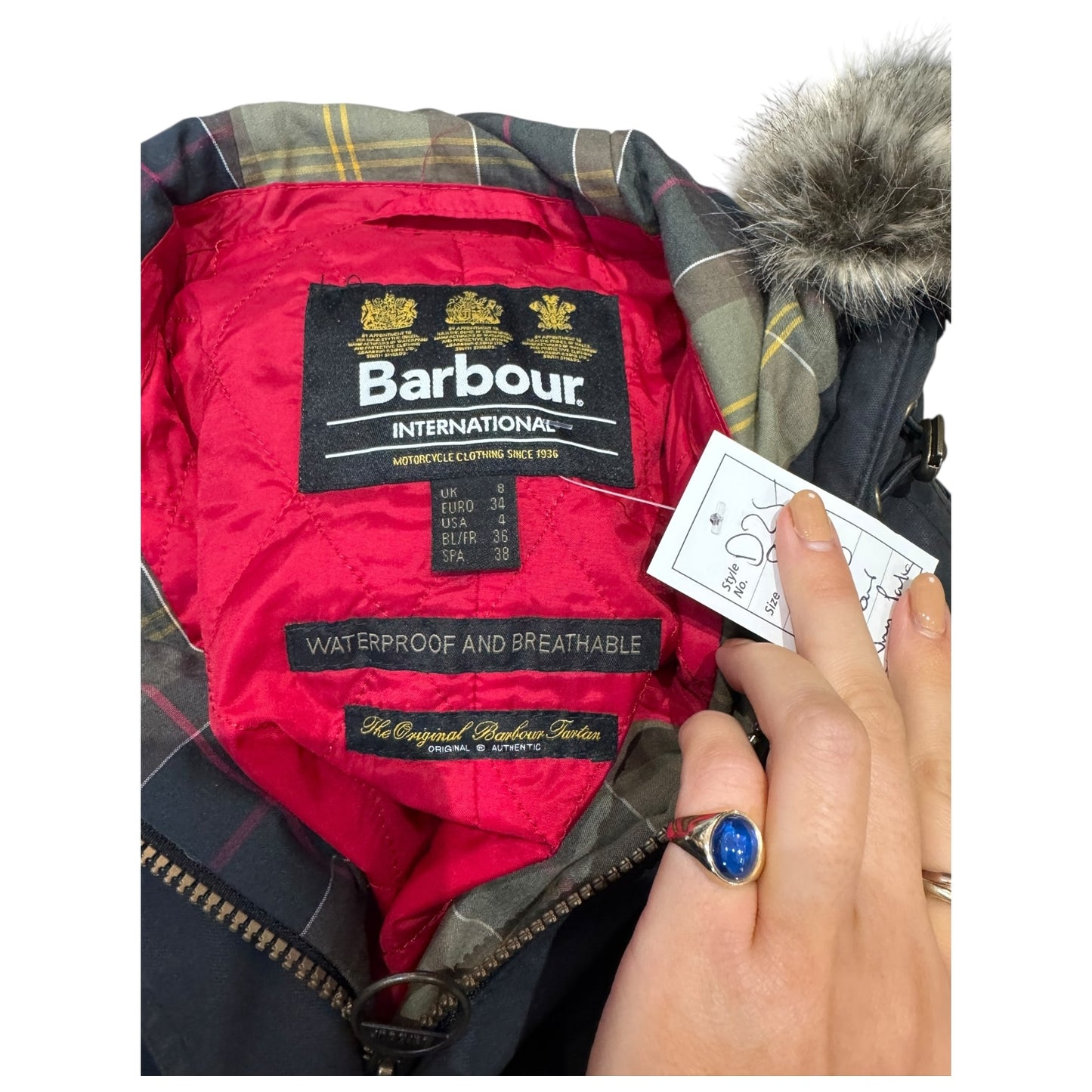 Barbour Navy Waterproof Parka - 8