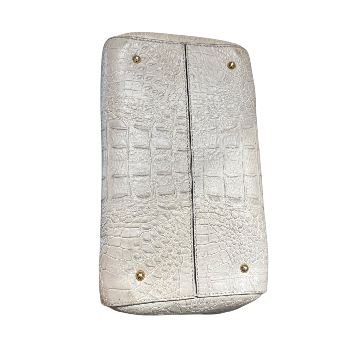 Max Mara Grey Snake Effect Leather Bag