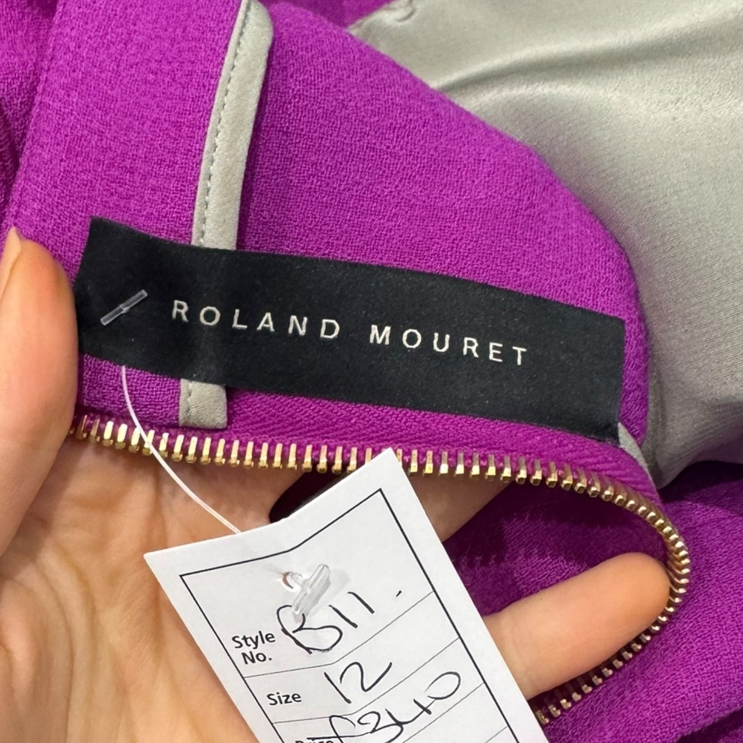 Roland Mouret Cerise Wool Crepe Dress - 12