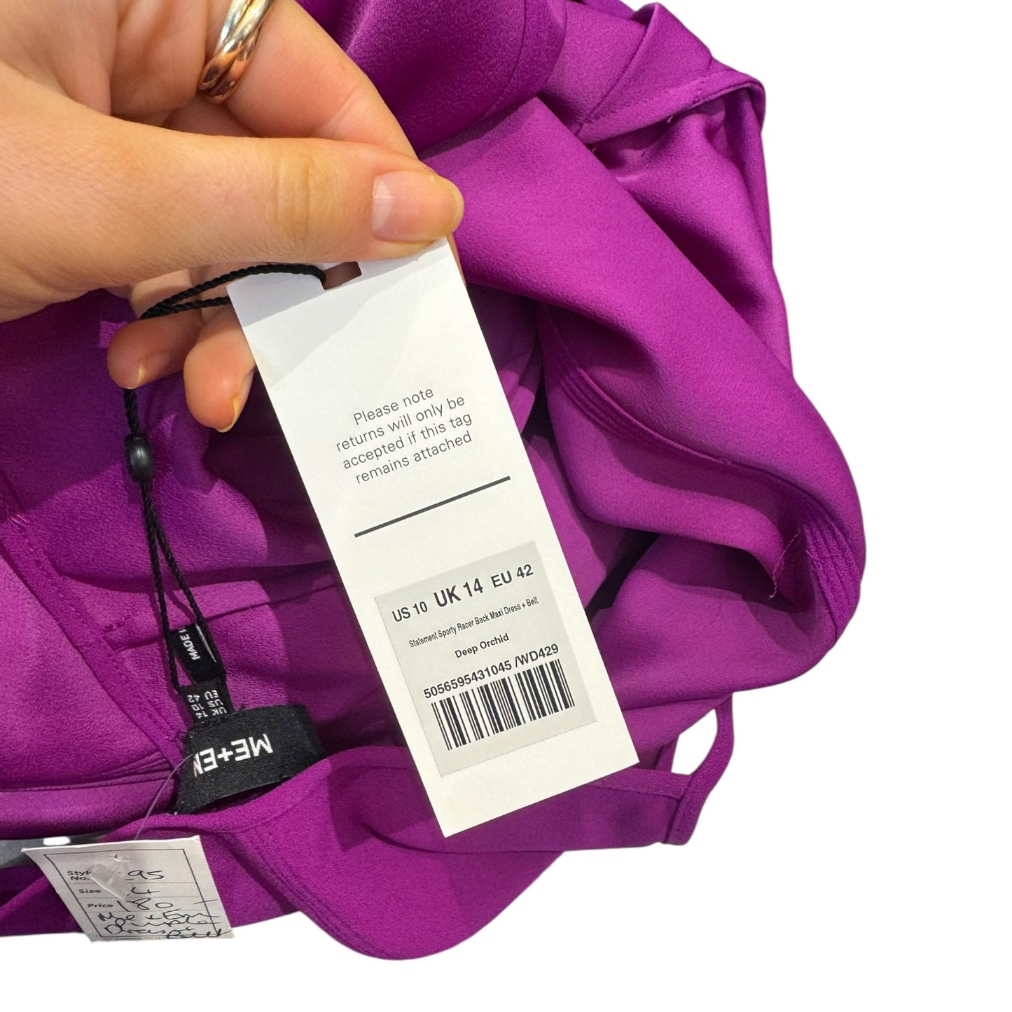 Me + Em Statement Sporty Racer Back Midi Dress and Belt - 14 - NEW