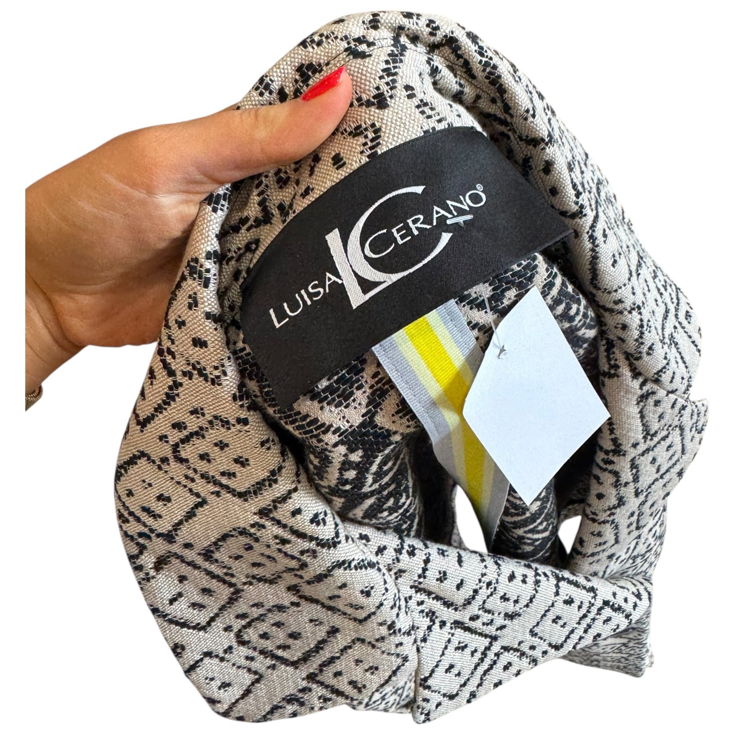 Luisa Cerano Jacquard Dice Print Coat - 12