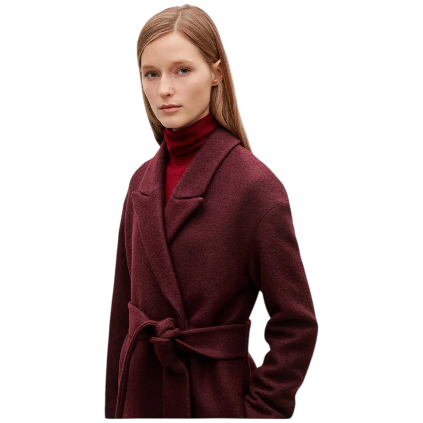 COS Maroon Wool Coat - 10