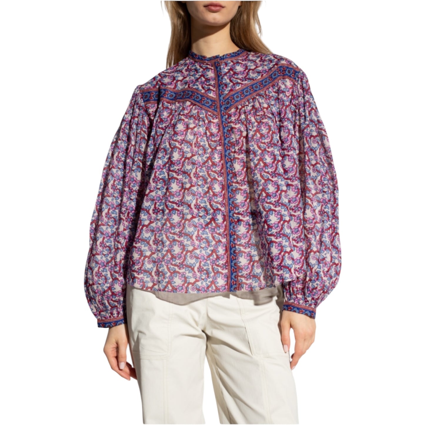 Isabel Marant Salika Purple Cotton Top - 10