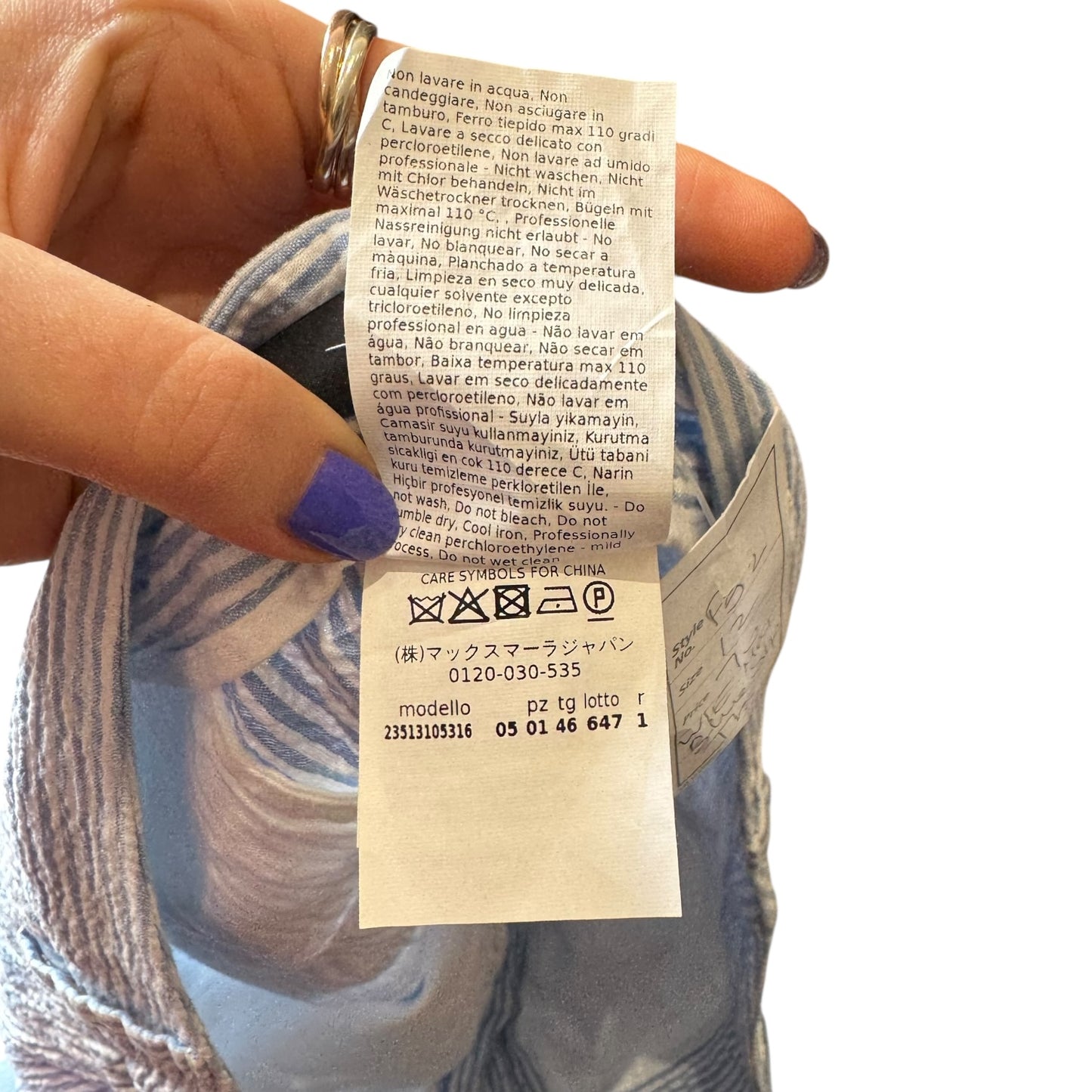Weekend Max Mara Blue Stripe Trousers - 12