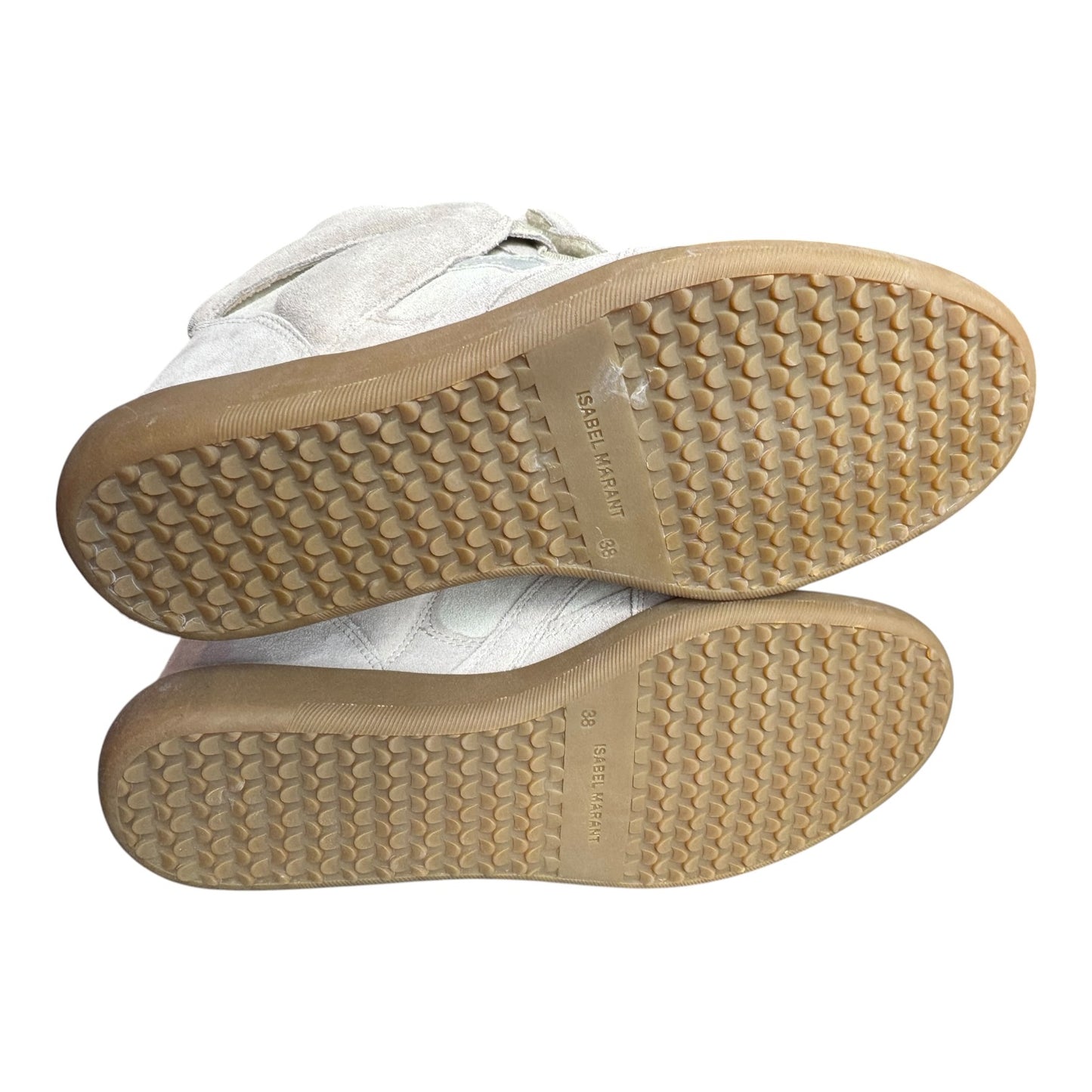Isabel Marant Bekett Leather Wedge Sneakers - 38/5 - NEW