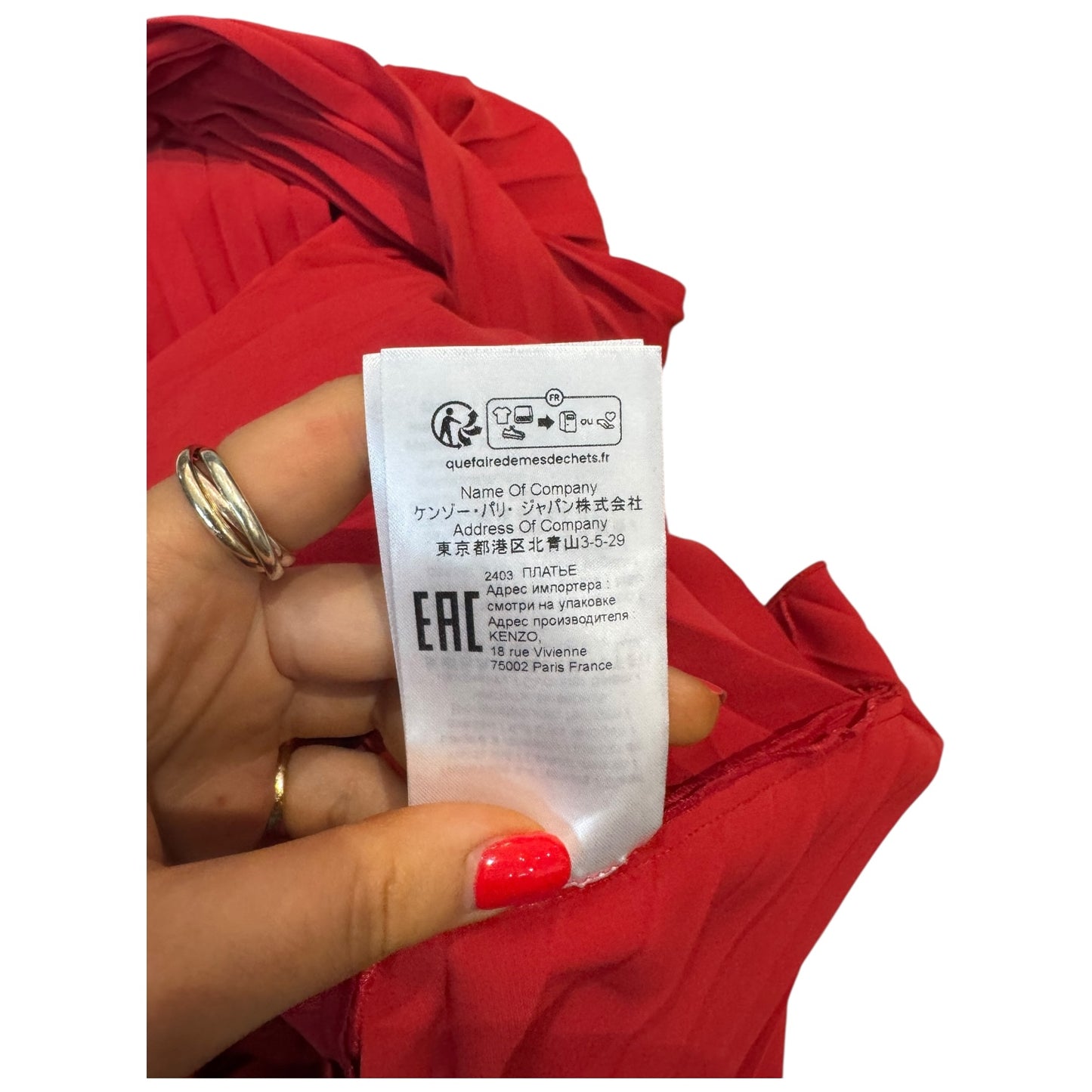 Kenzo Red Sun-ray Pleated Mini Dress - 10