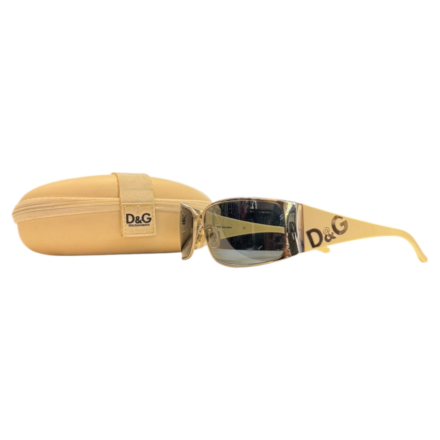 Dolce and Gabbana Silver and Cream Sunglasses
