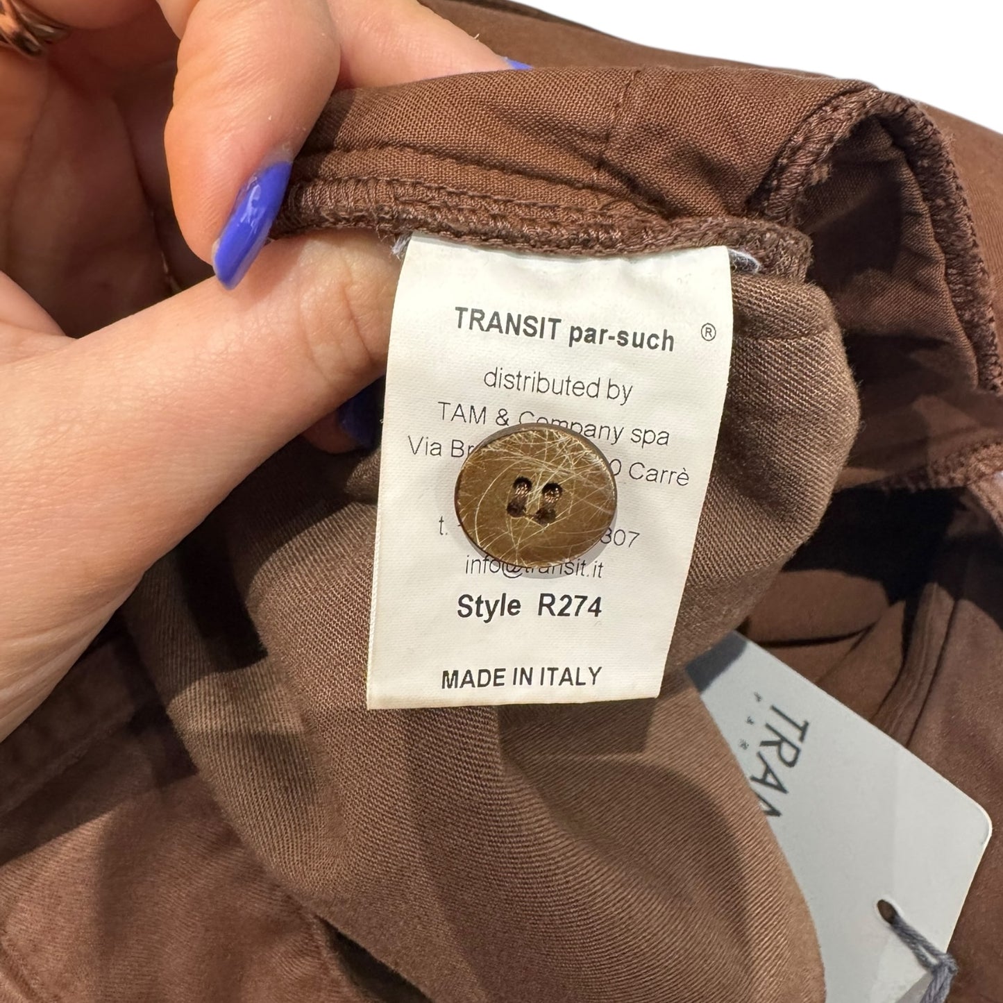 Transit 'Evanna Wide Leg Cropped Trousers' - 10 - NEW
