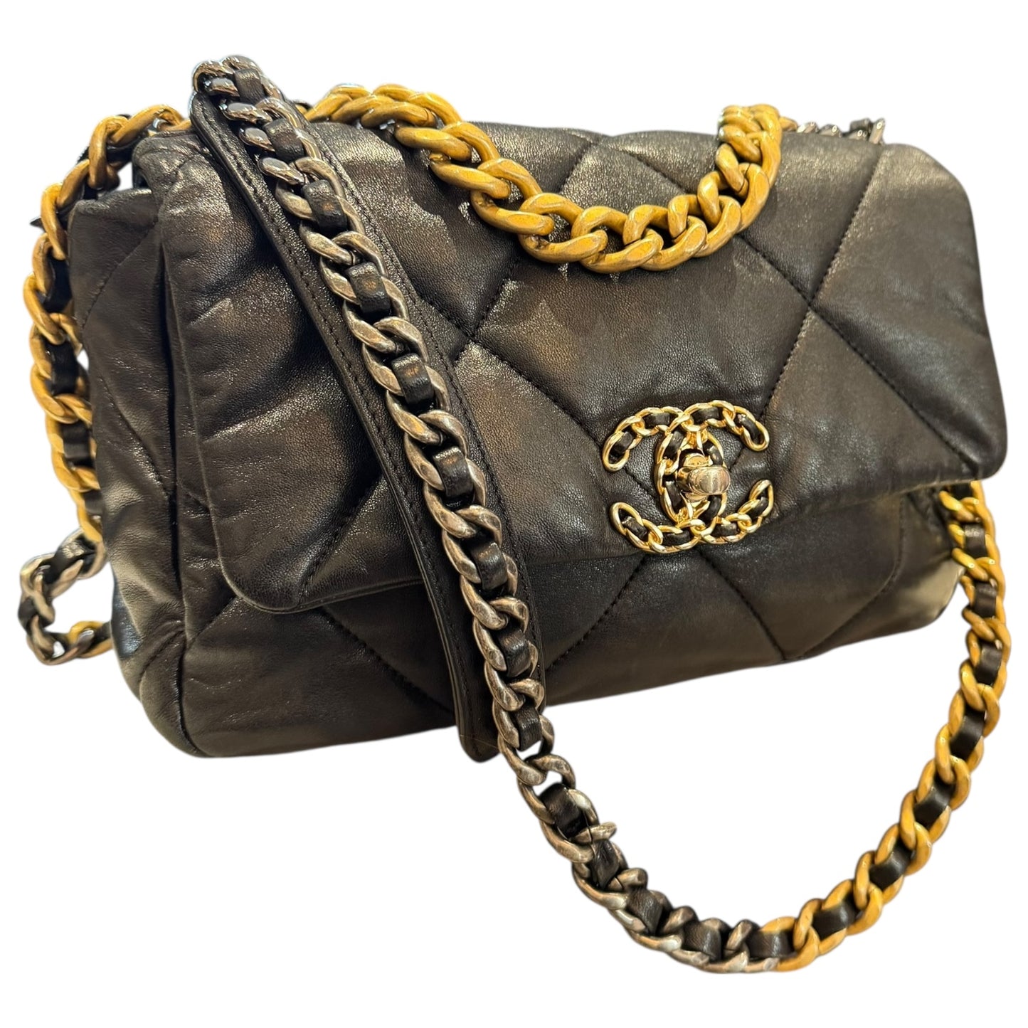 Chanel Black Quilted '19' Bag
