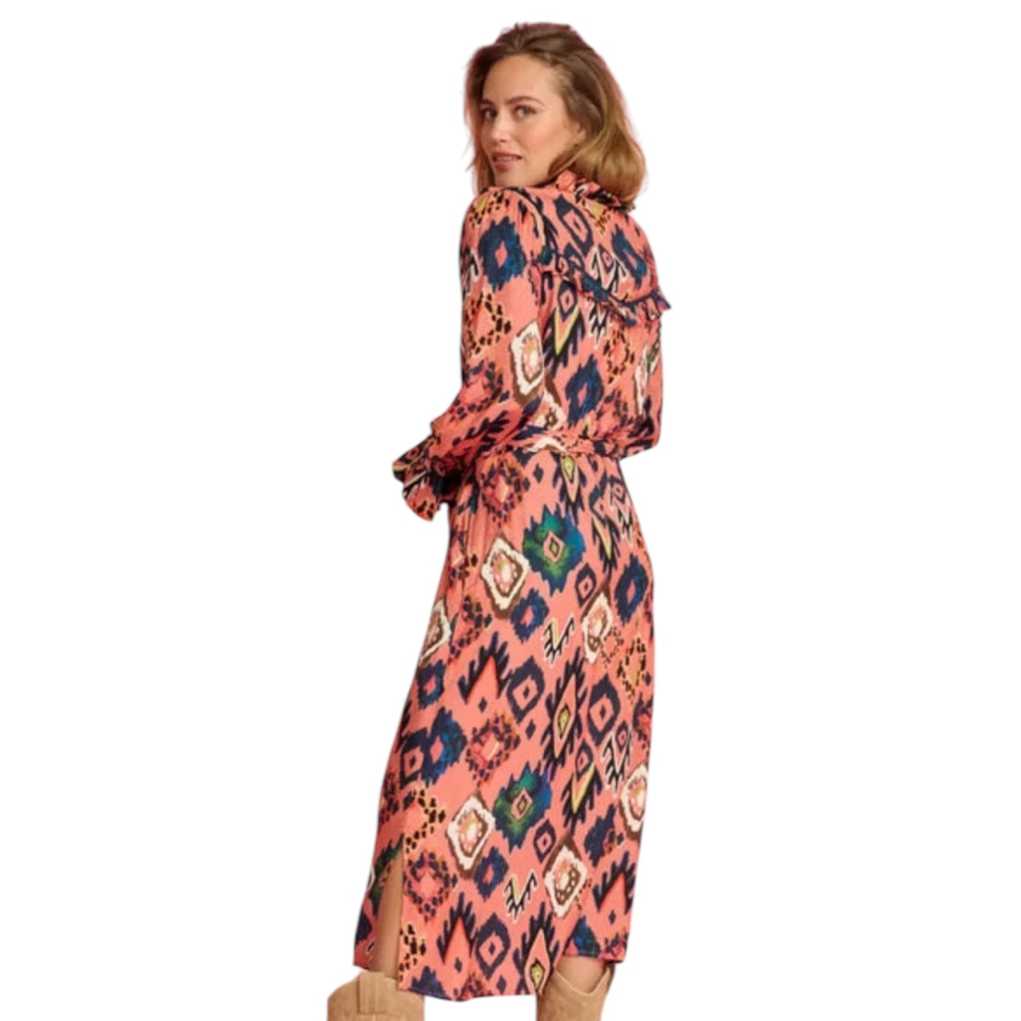 POM Amsterdam Terracotta Pattern Dress - 12