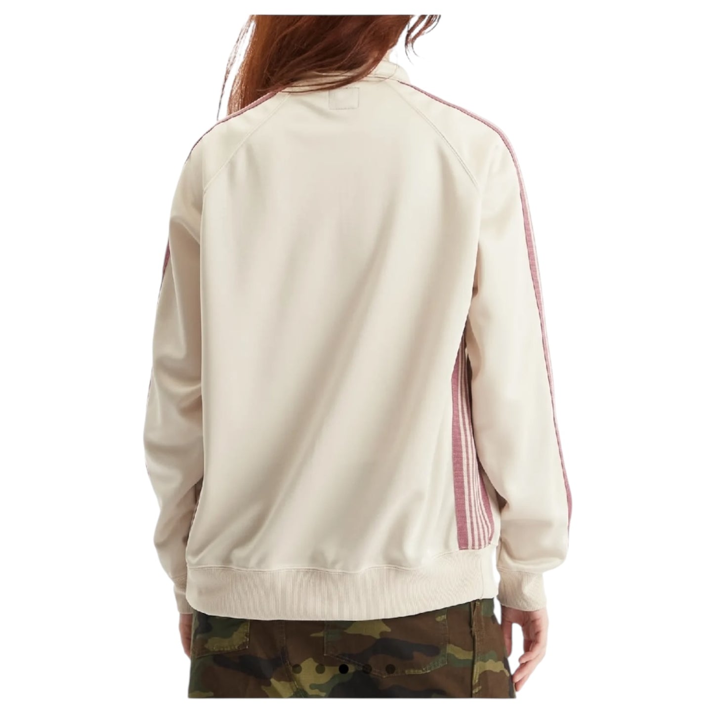 Needles Track Jacket in Cream and Dusk Pink - 10