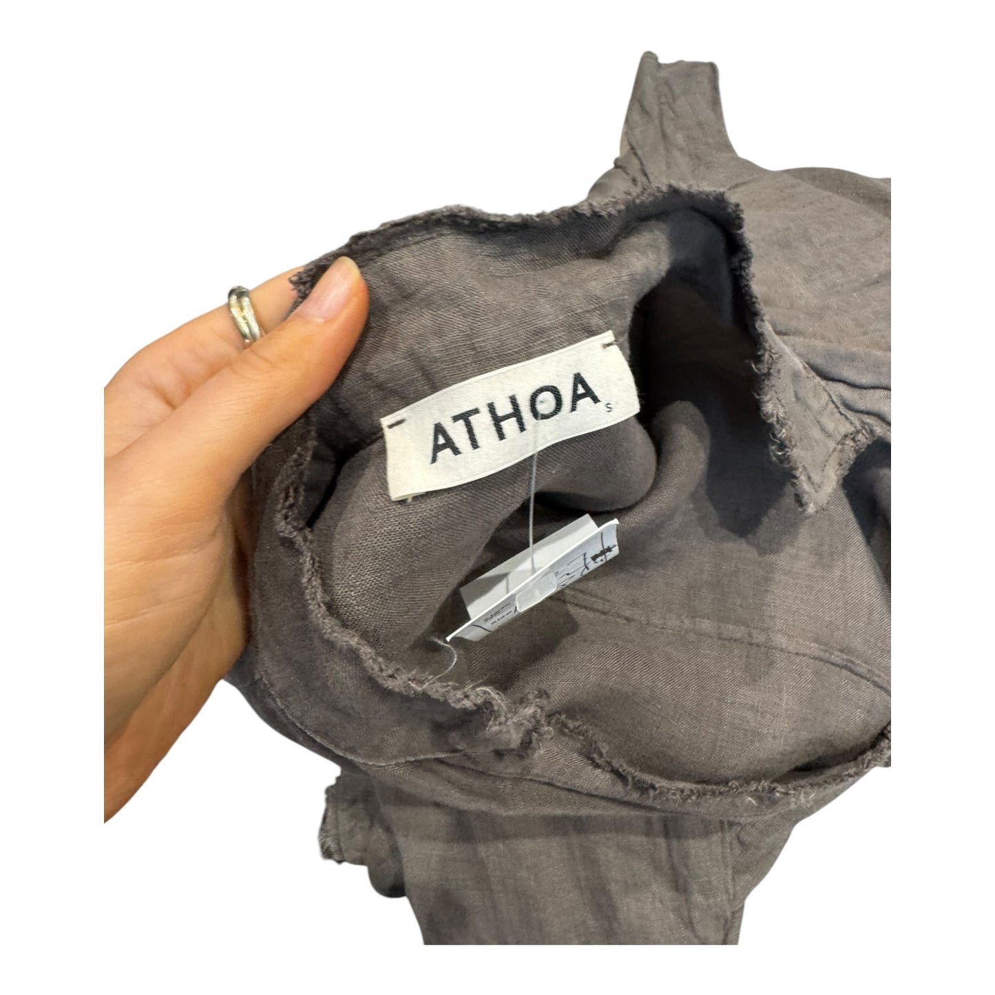 Athoa sh143 V Neck Linen Shirt - 10/12/14