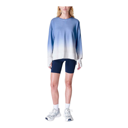 Sweaty Betty After Class Blue and White Ombre Jumper - 12