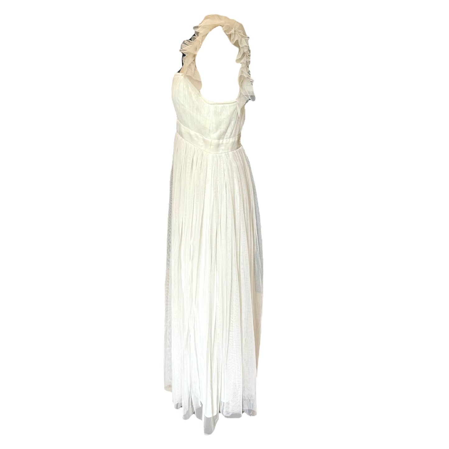 Anaya With Love Tulle Frill Sleeve Midaxi Dress - 10 - NEW