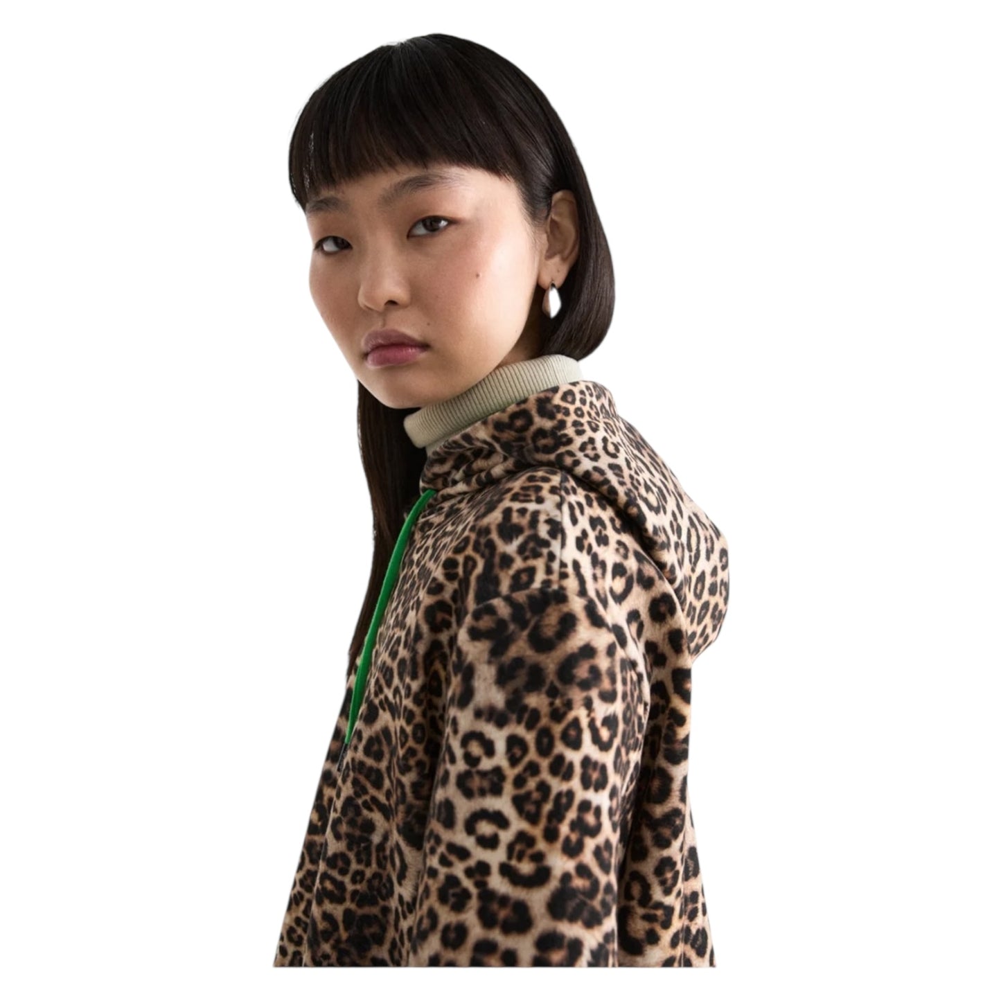 Marc Cain Leopard Print Hoodie - 14 - NEW