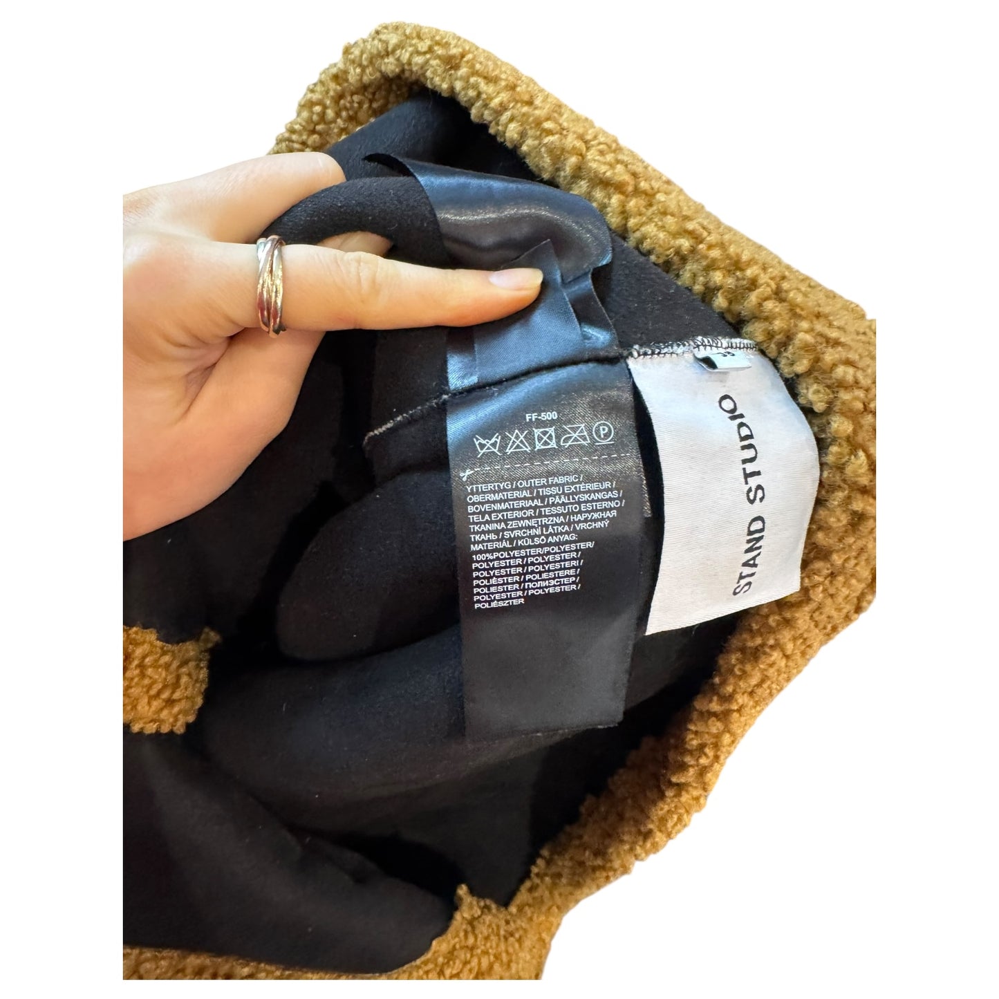 Stand Studio Chloe Borg Jacket in Nougat and Black - 10