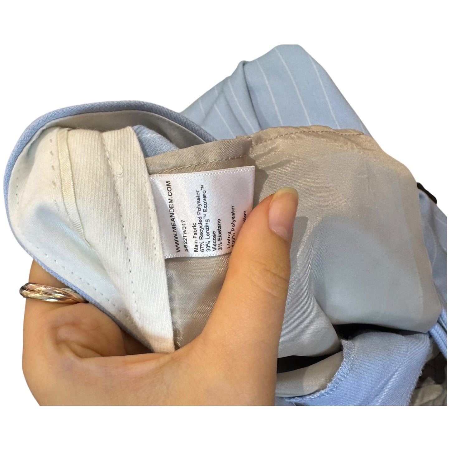 Me + Em Adjustable Super Wide Leg Pinstripe Trouser - 8 - NEW