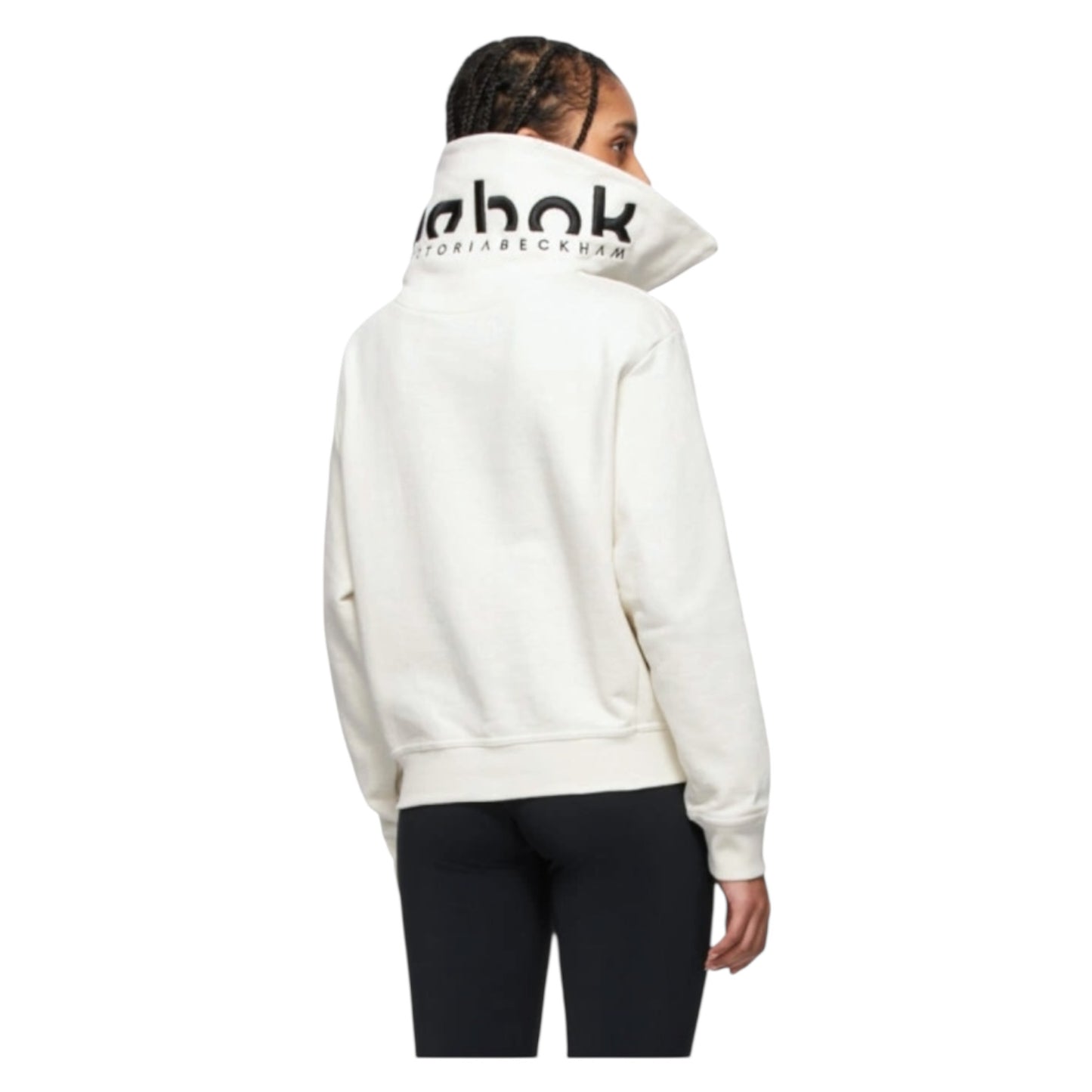 Reebok By Victoria Beckham Off-White Cropped Cowl Pullover - 6/8