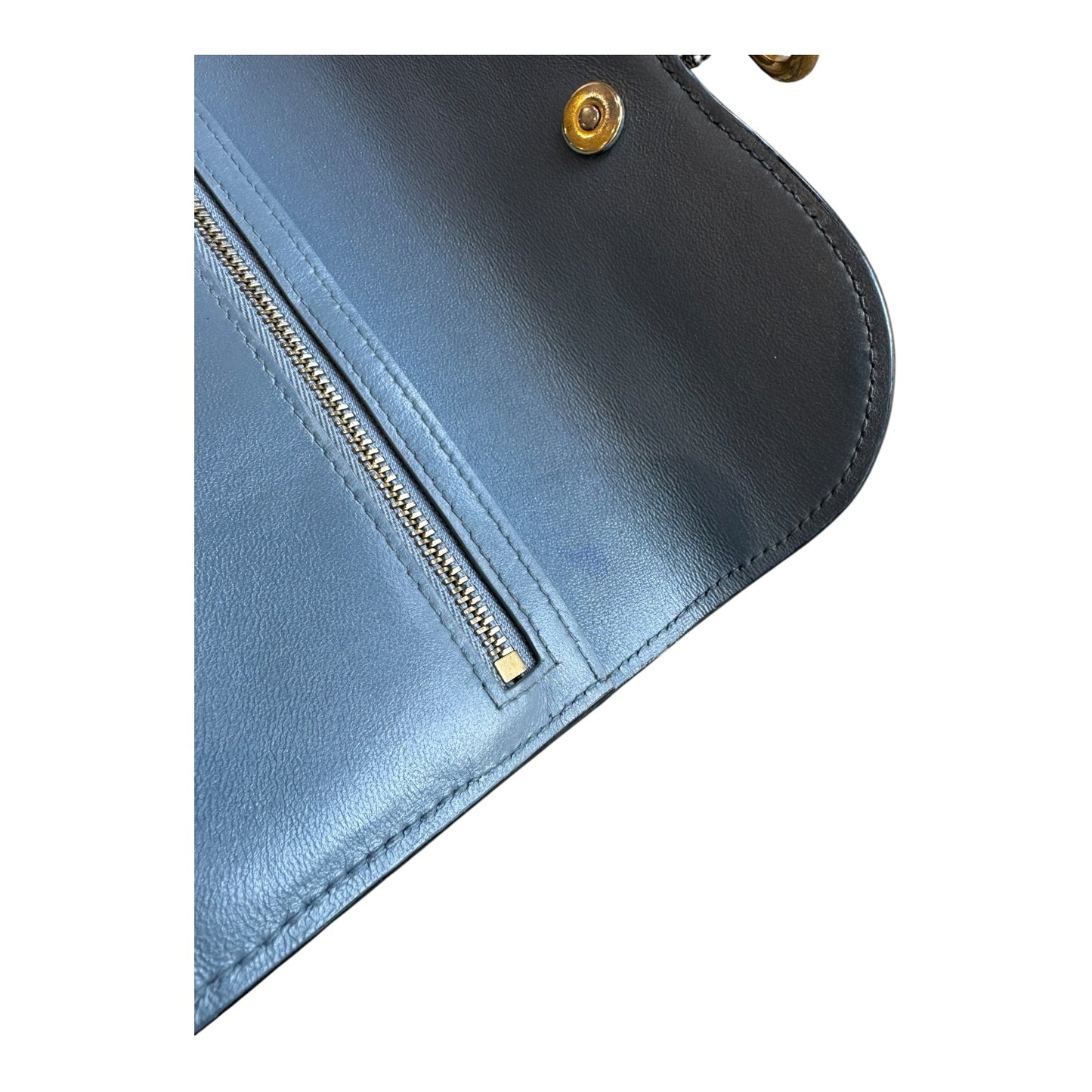 Dior Blue Grey Saddle Purse