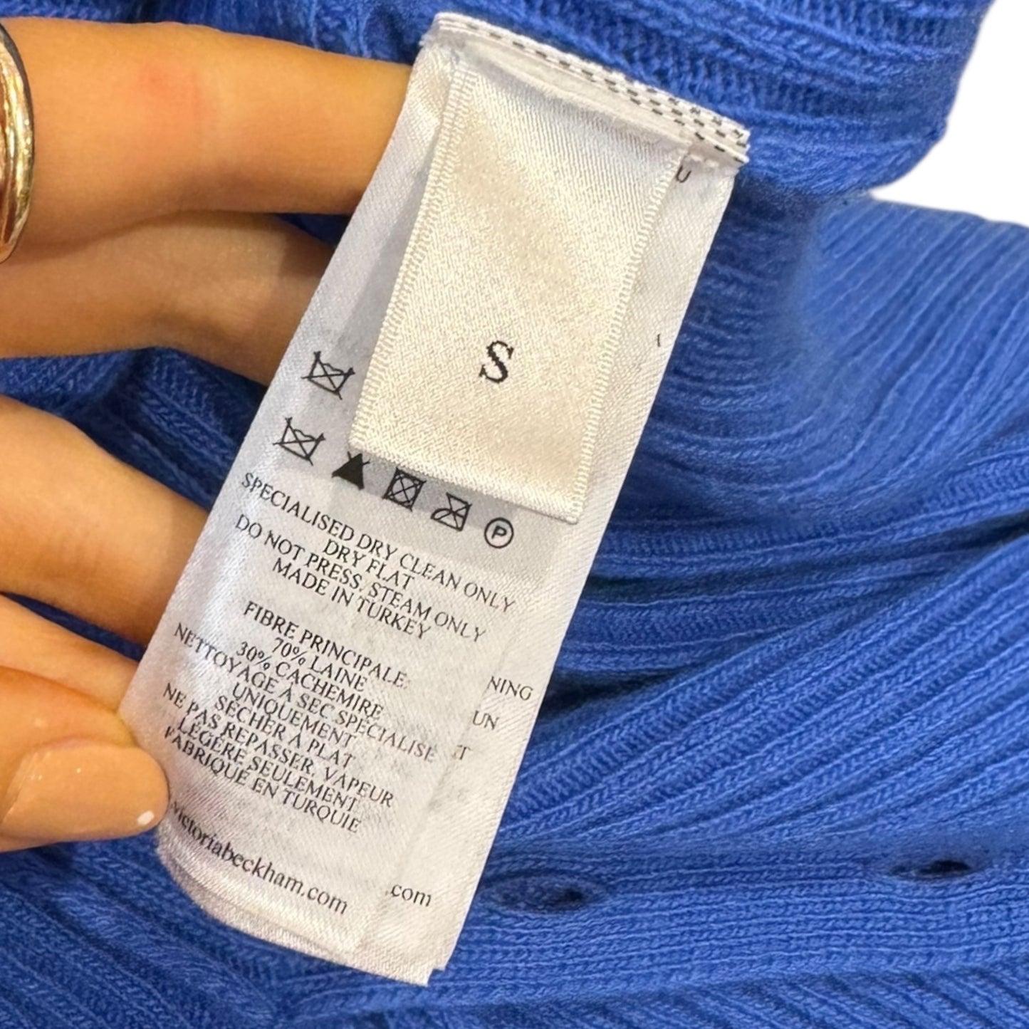 Victoria Beckham Wrap Cardigan in Blue - 8/10