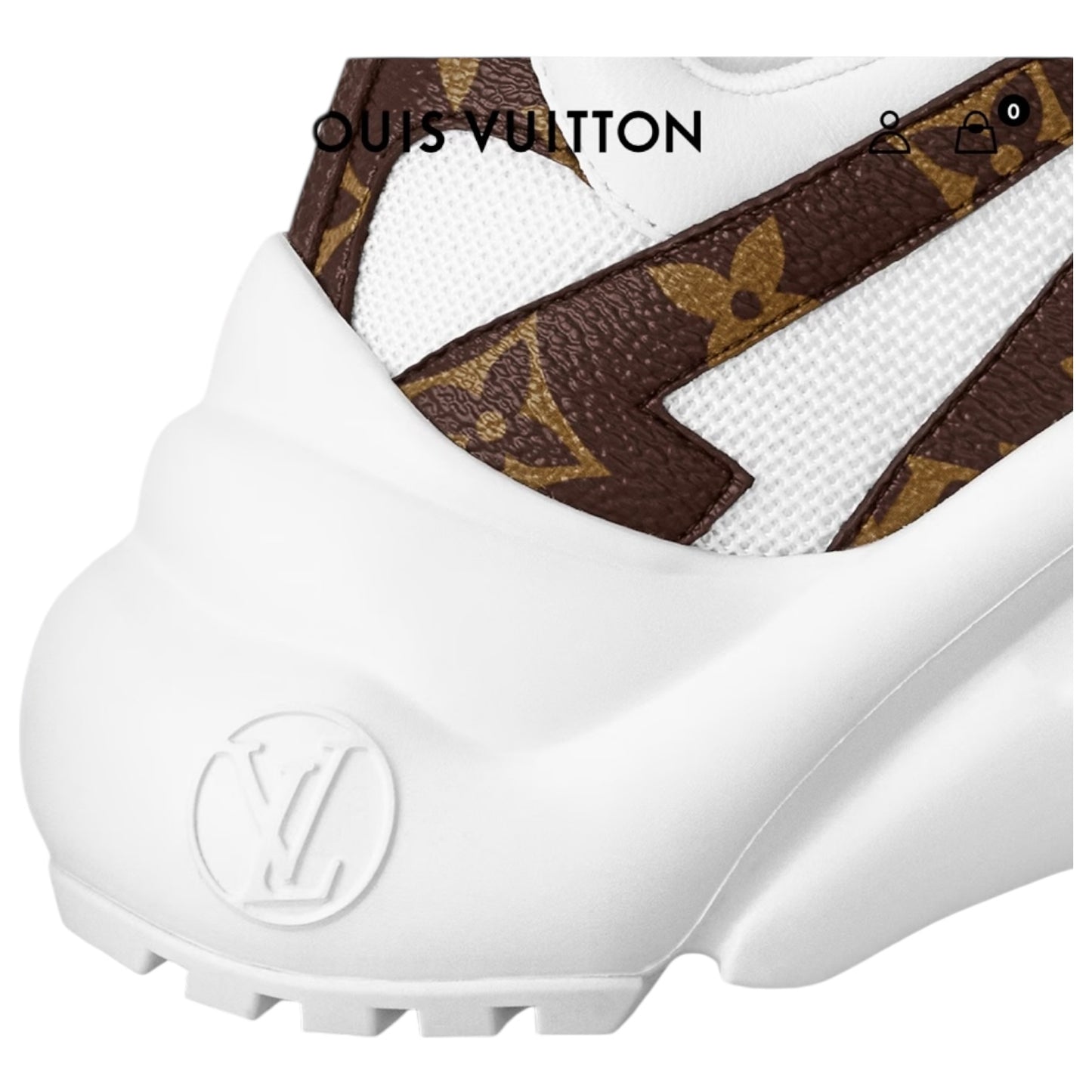 Louis Vuitton White and Brown Monogram Archlight Trainers - 37/4