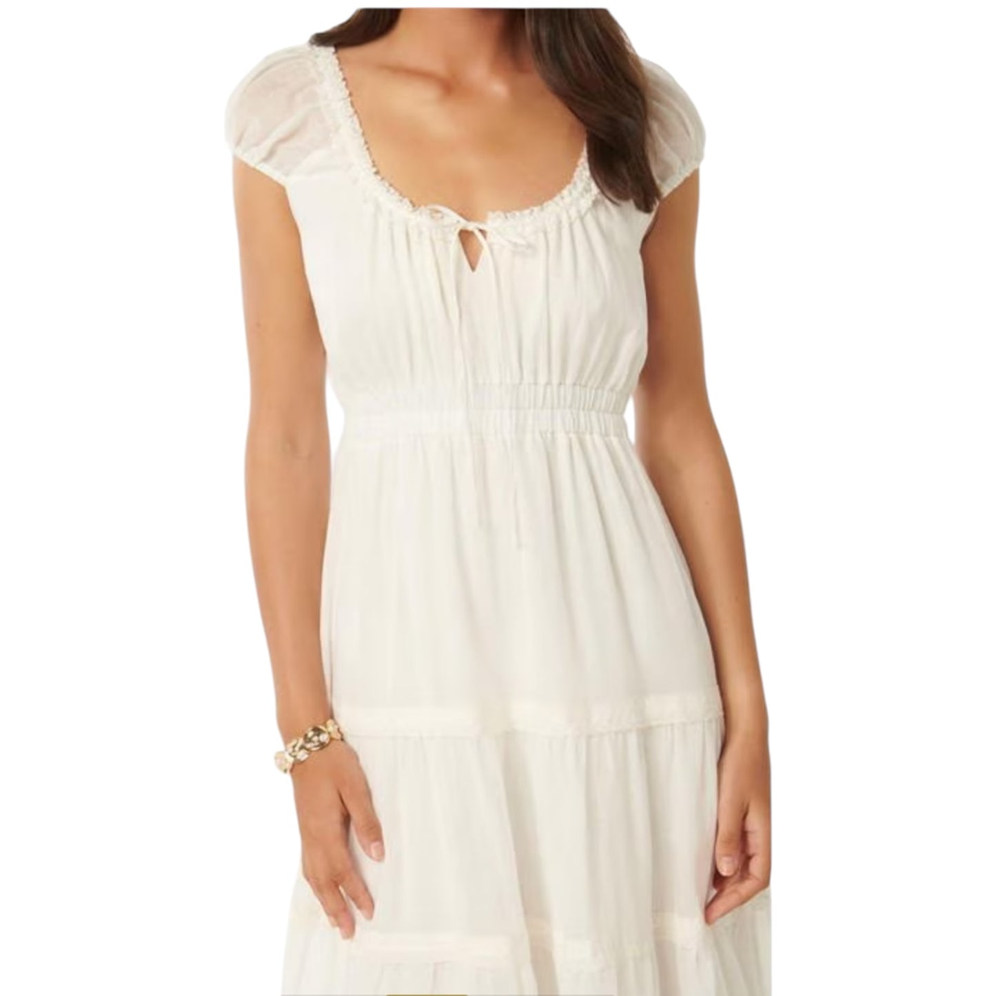Forever New White Midi Dress - 8