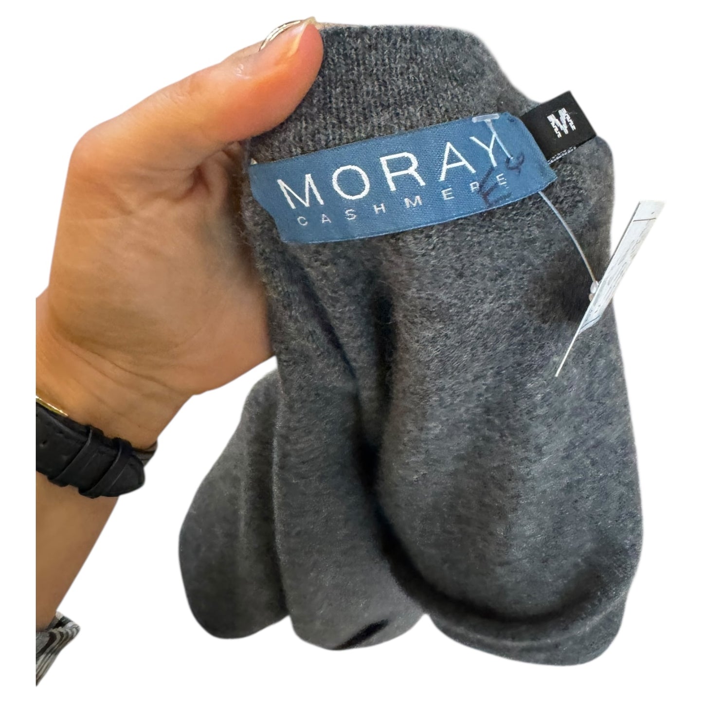 Moray Grey and Cerise Cashmere Cardigan - 12