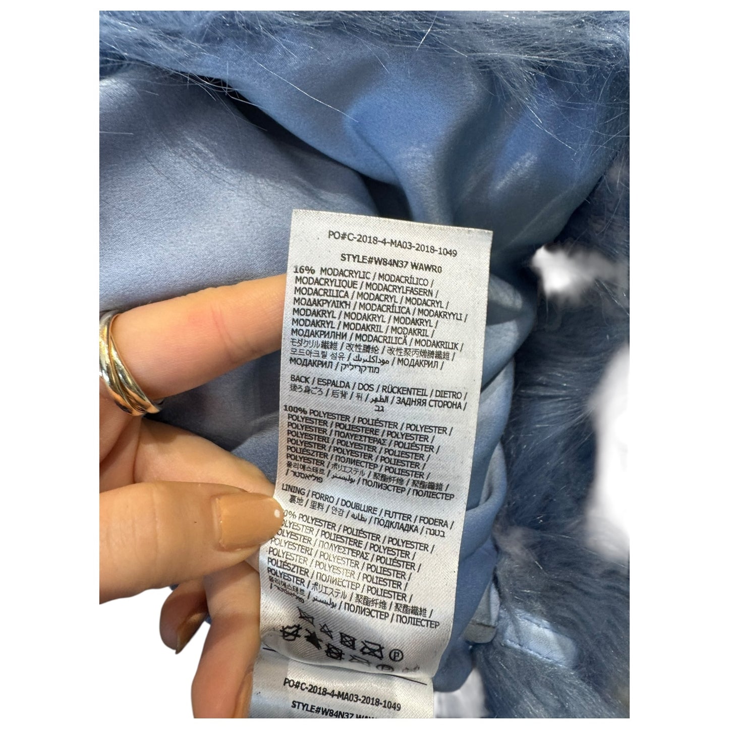 Guess Blue Faux Fur Gilet - 8/10