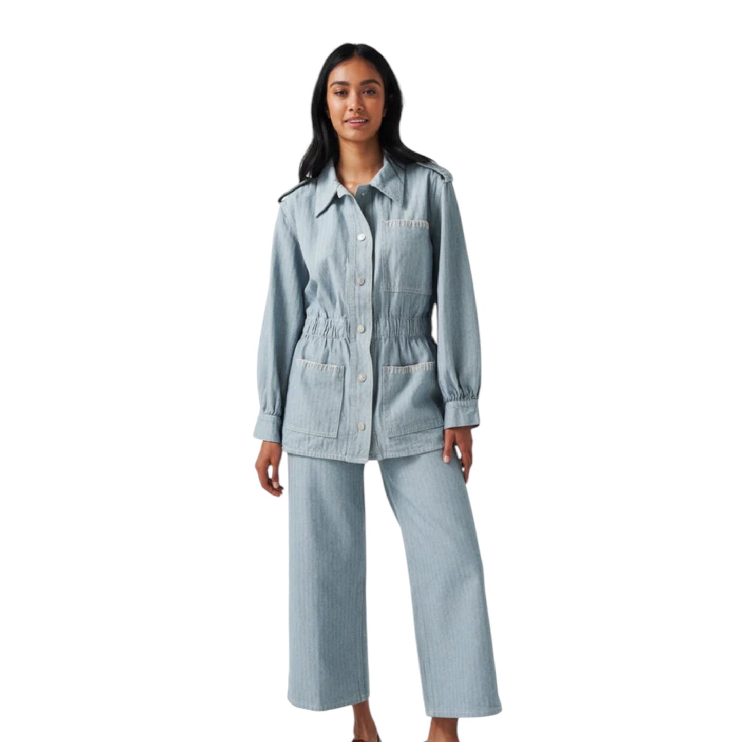 Seventy + Mochi Herringbone Denim Jacket - 12