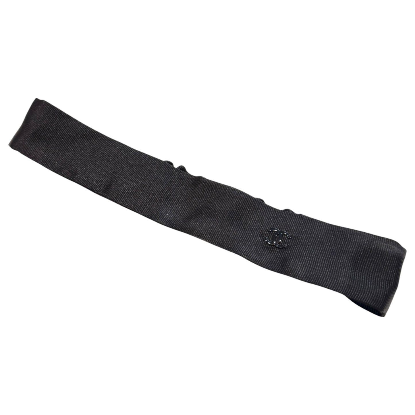 Chanel Black Silk Headband