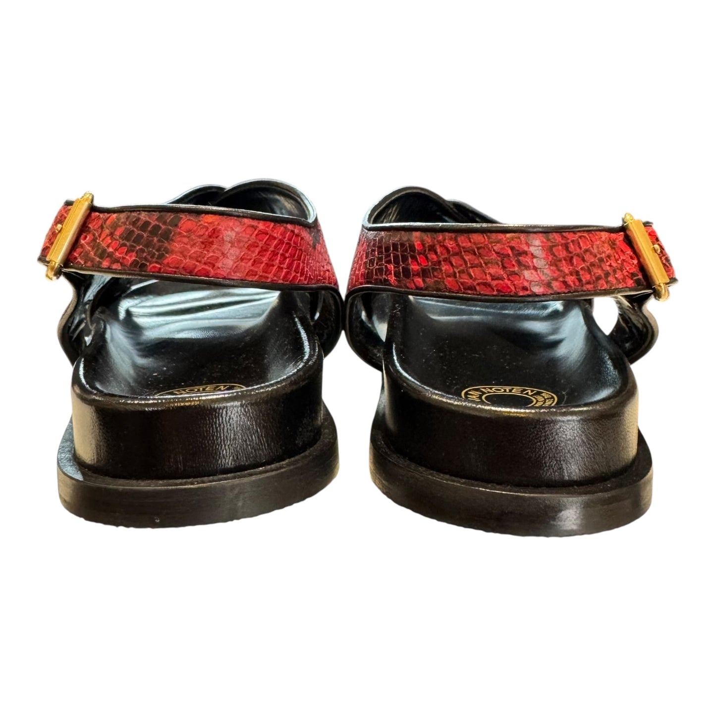 Dries Van Noten Snake Print Sandals Vermillion - 6 - NEW
