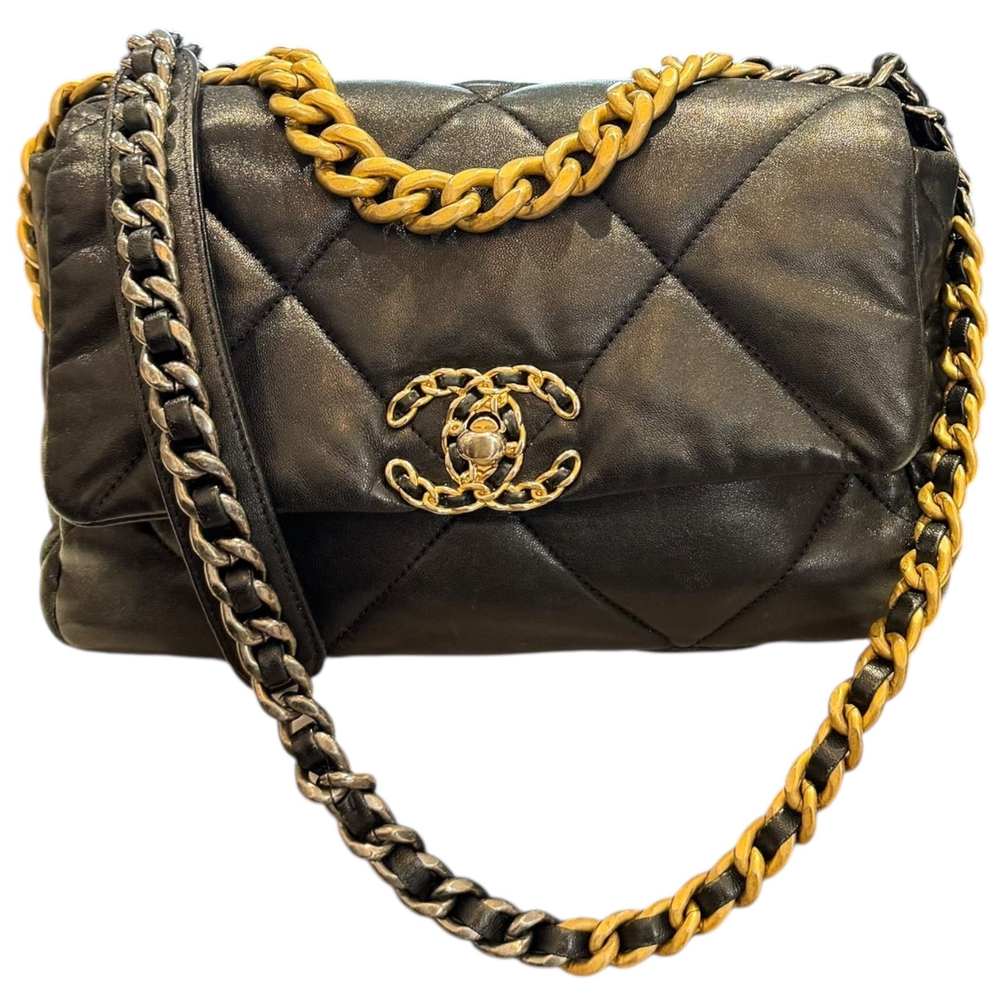 Chanel Black Quilted '19' Bag